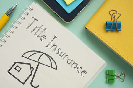 Title Insurance is shown using a textの写真素材