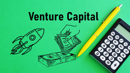 Venture capital is shown using a textの写真素材