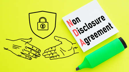 Non Disclosure Agreement NDA is shown using a textの写真素材