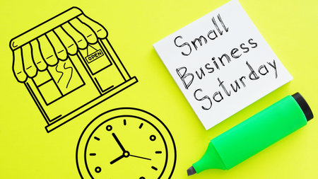 Small Business Saturday is shown using a text