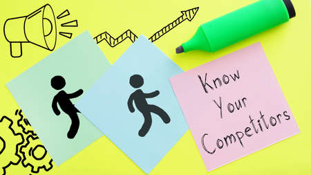 Know Your Competitors is shown using a textの写真素材