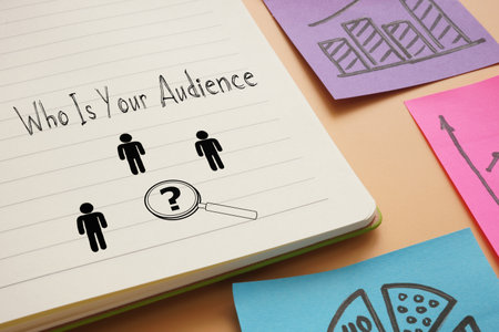 Who Is Your Audience is shown using a textの写真素材
