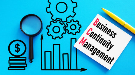 Business Continuity Management BCM is shown using a textの写真素材