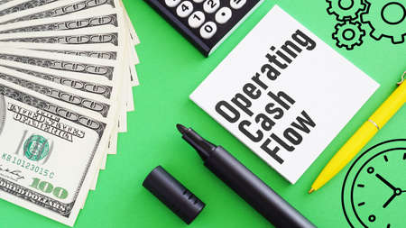 Operating Cash Flow OCF is shown using a textの写真素材