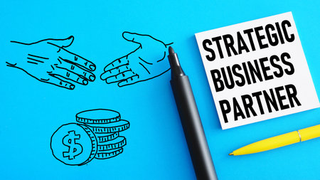 Strategic business partner is shown using a textの写真素材