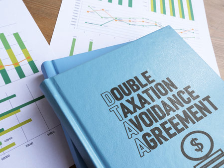 Double taxation avoidance agreement DTAA is shown using a textの写真素材
