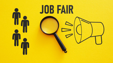 Job Fair is shown using a textの写真素材