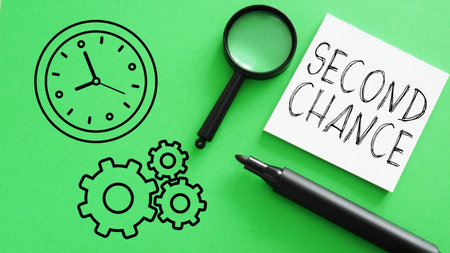 Second chance is shown using the text