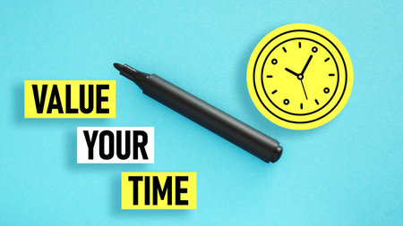 Value your time is shown using the text