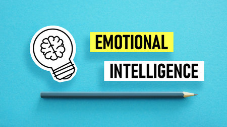 Emotional intelligence at work is shown using the textの写真素材