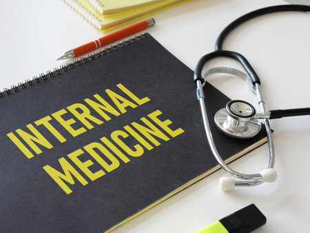 Internal medicine is shown using a textの写真素材