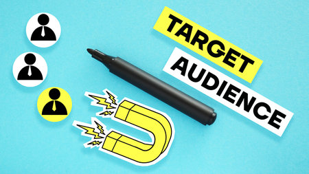 Target audience is shown using a text and picture of magnetの写真素材