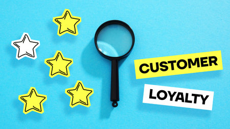 Customer loyalty is shown using a text