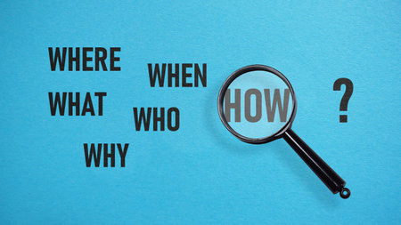 5W and 1H - Where, What, Why, When, Who and Howの写真素材