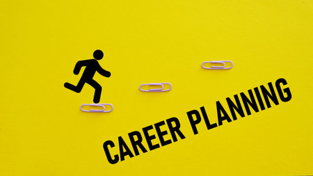 Career planning is shown using a text. Create your futureの写真素材