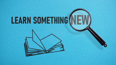 Learn something new is shown using the text