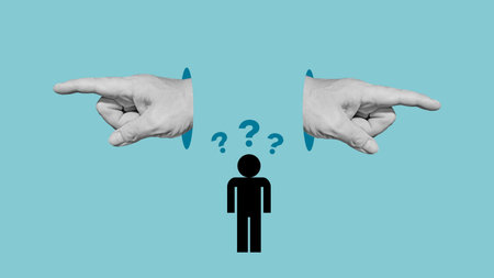 Decision making and choosing the right path. Two ways to choose. Confusion about deciding which...