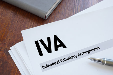 Individual voluntary arrangement IVA is shown using the textの写真素材