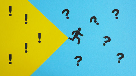 Explore the unknown. Getting out of the comfort zone. Personal development and motivation. Resolving the unpredictable conditionsの写真素材