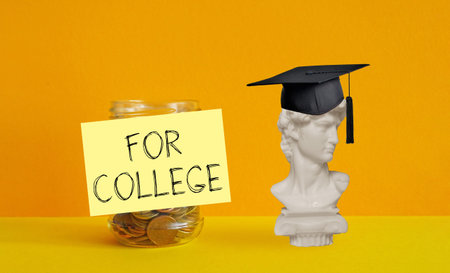Save money for purpose of education and student loan fund concept. Savings for college