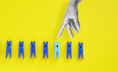 Choosing worker and find the right people. Finding the best candidate or job. We are hiringの写真素材