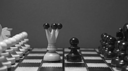 Don't be a Victim or Underdog story are shown by Chess pieces on board