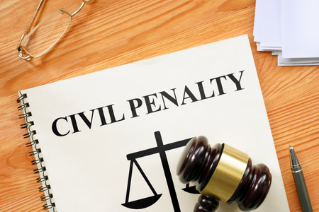 Civil Penalty is shown using a textの写真素材