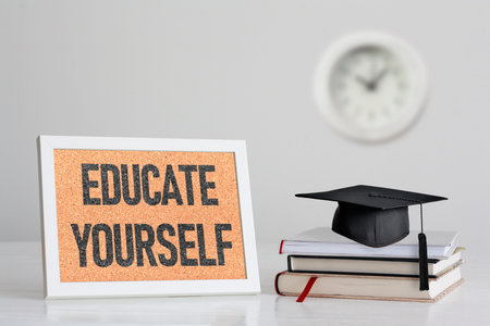 Educate yourself is shown using a text