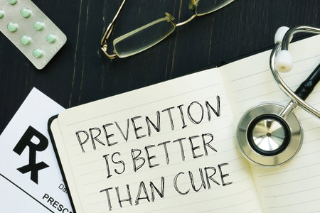 Prevention is better than cure is shown as medical conceptの写真素材