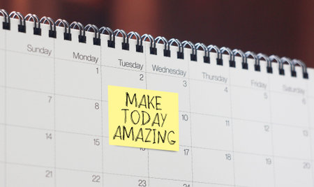 Make today amazing is shown using a text