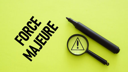 Force Majeure as the business conceptの写真素材