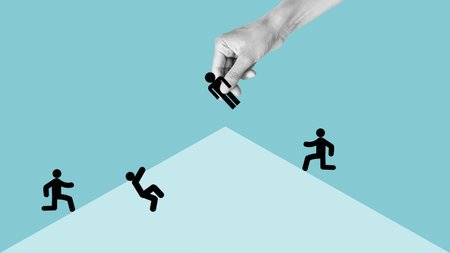 Pick talent in business concept. Hiring, recruitment, headhunter and candidate. Taking advantage of...