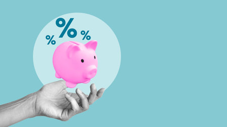 Deposits and income as growth of savings and accumulations in a bank. Save money and pension savings...