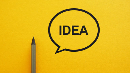 Fresh Idea is shown using the text and photo of pencil. Innovative ideas
