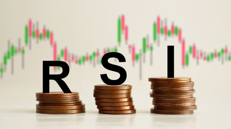 RSI Relative Strength Index is shown using a textの写真素材