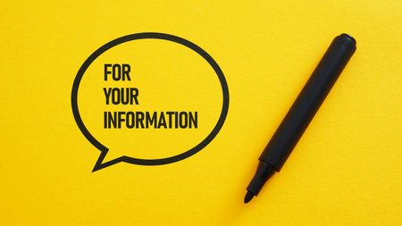 FYI For Your Information is shown using a textの写真素材