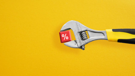 Sale or discount season concept. Price or cost adjustment