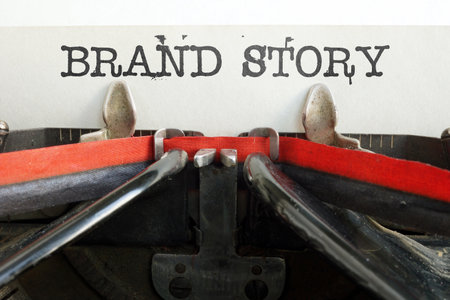 Brand Story is shown using a textの写真素材