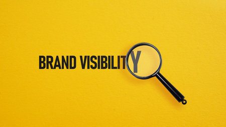 Brand Visibility is shown using a text as business conceptの写真素材