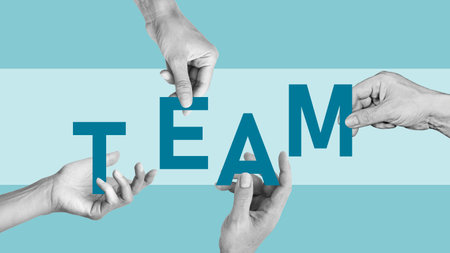 Workforce Management Partnership in the company. Project teamwork concept is shown by business...
