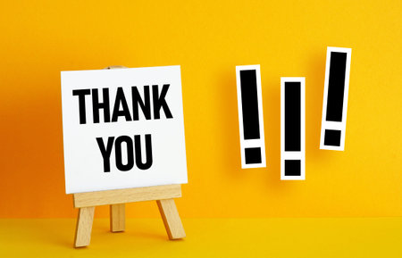 Thank you - thankful phrase is shown using a text