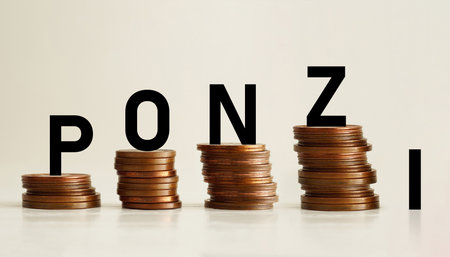 Social Security and Ponzi scheme as benefit fraud is shown as Financial crime conceptの写真素材