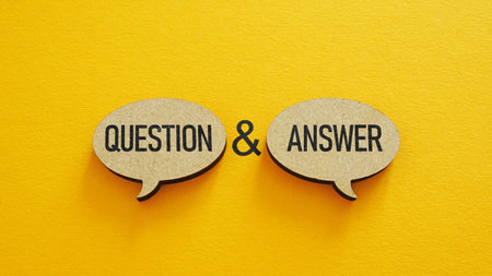 Q and A as Question and answer is shown using a text. FAQ Information as frequently asked questionの写真素材