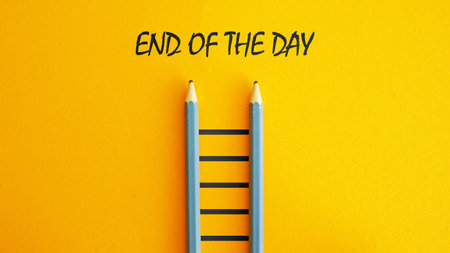 EOD End Of the Day is shown using a text as business concept