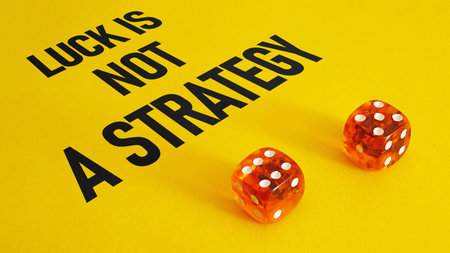 Luck is not a strategy is shown on a photo as business conceptの写真素材