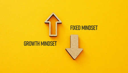Growth Mindset or Fixed Mindset are shown using the text
