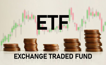 Exchange Traded Fund ETF - focus and analysis currency exchange and global trade forex concept....