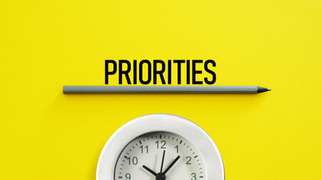 Priorities for successful time management in business or education. Business important planning urgency conceptの写真素材