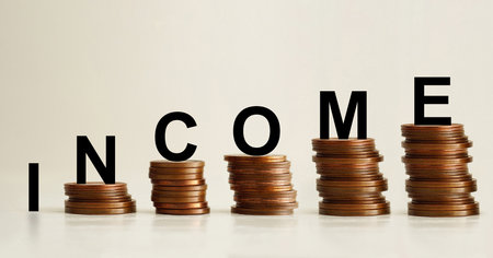 Income generation with new revenue stream and money sources as business and financial conceptの写真素材