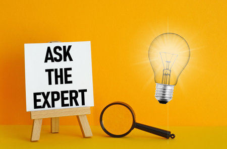 Ask the expert as consulting expert advice support service business concept.の写真素材